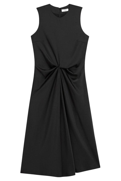 TWISTED MIDI DRESS BLACK 2