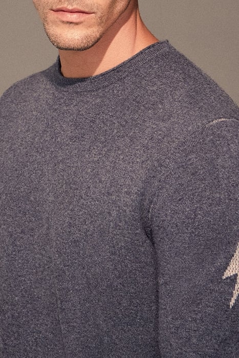 CHARCOAL KNIT SWEATER WITH SLOGAN ON BACK ANTHRACITE 5