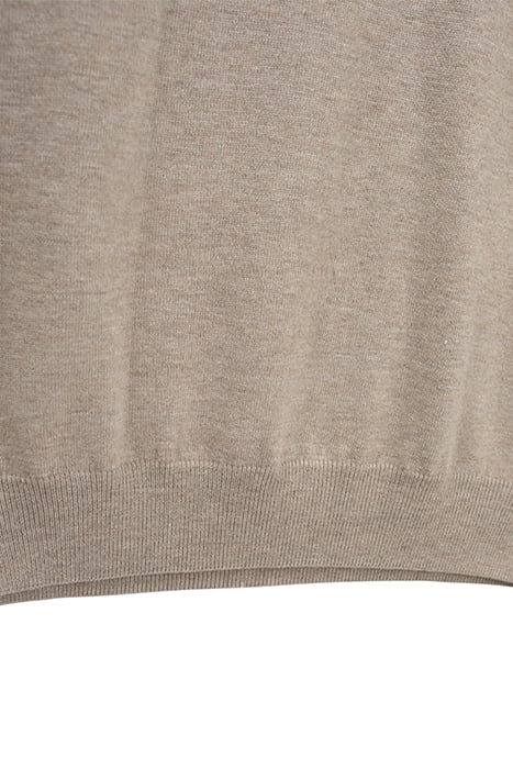 MINK MIXED FABRIC POLO SHIRT, INTERLOCK BACK VISON 6