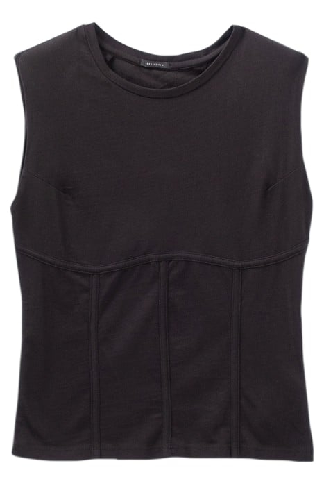 BLACK CORSET-LOOK T-SHIRT BLACK 4