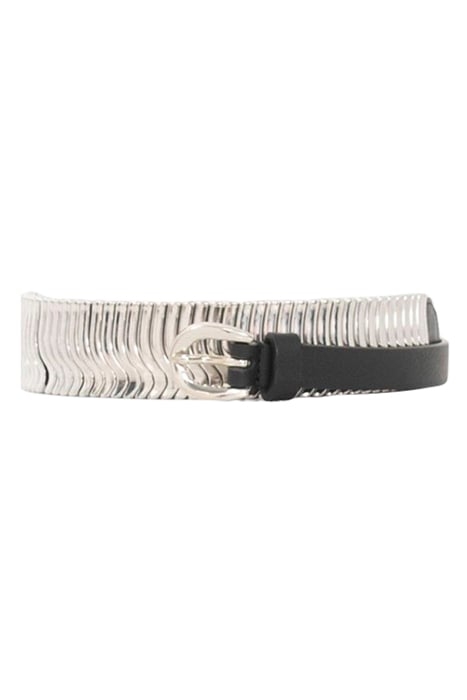 PURE EDITION- BLACK LEATHER BELT, METAL BRACELETS BLACK 1