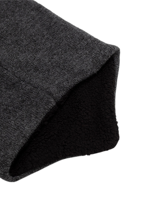BOYS’ GREY FUR-LINED KNIT SNOOD WITH DICE BADGE GREY 5