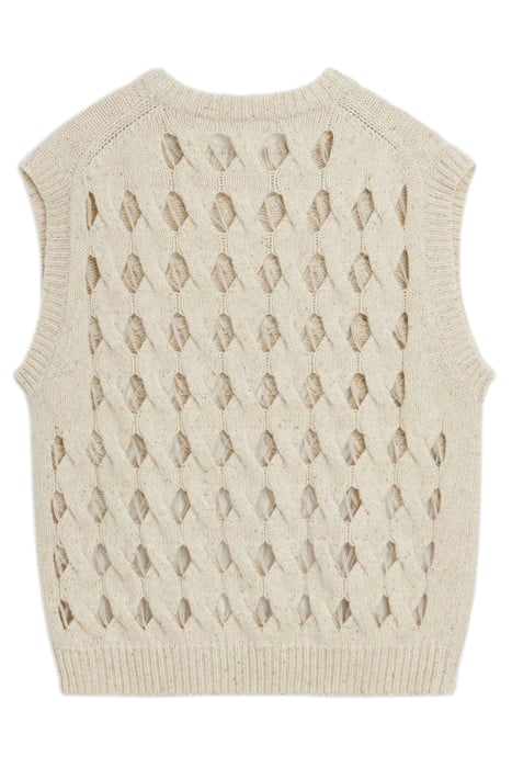 TOBY VEST ECRU 2