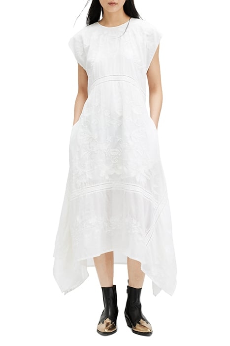 GIANNA EMB DRESS OFF WHITE 1