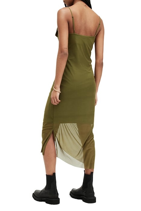 ULLA DRESS OLIVE GREEN 2