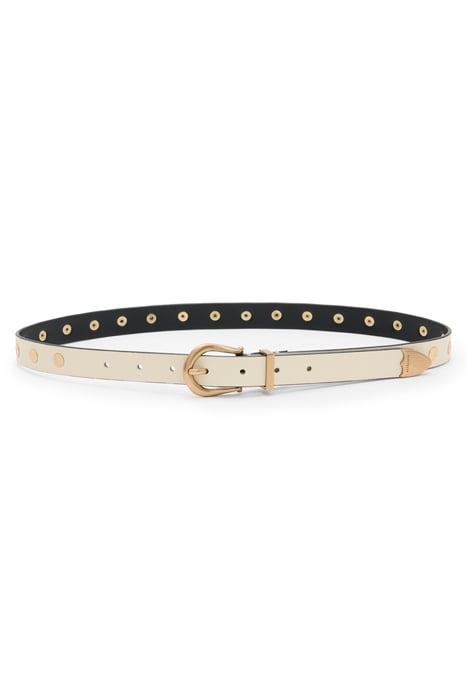 MICHAELA STUD BELT WHITE/WARM BRASS 2