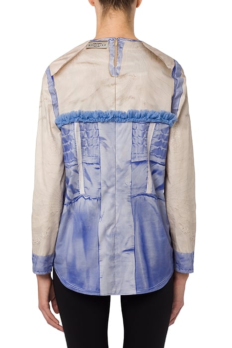 INSIDE OUT TROMPE-L'ŒIL POPLIN BLOUSE MULTICOLOR 2