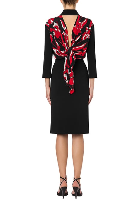 IRIS PRINT CADY DRESS BLACK 2