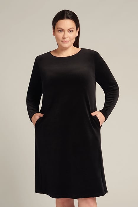 VELVET DRESS BLACK 1