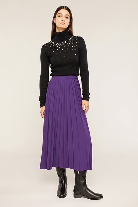 PLEATED MIDI SKIRT VIOLET 3