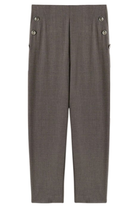 FLOWING TROUSERS WITH BUTTON FEATURE GREY 3