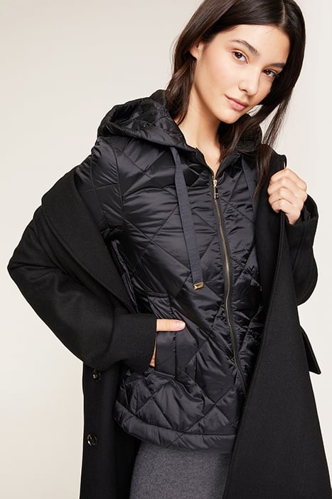 DOUBLE BREASTED COAT WITH DOWN LINING BLACK 4