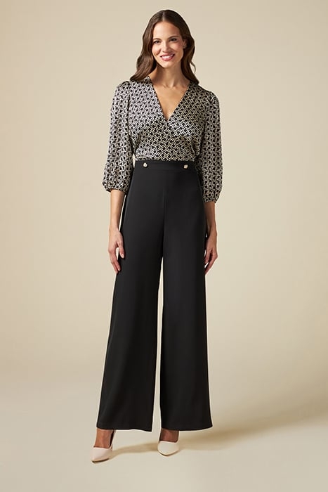 JUMPSUIT WITH PATTERNED PART WHITE 1