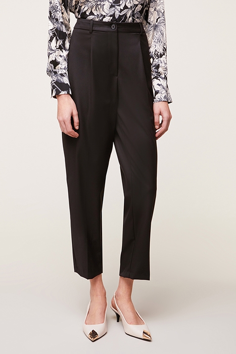 FLOWING TROUSERS WITH DARTS BLACK 1