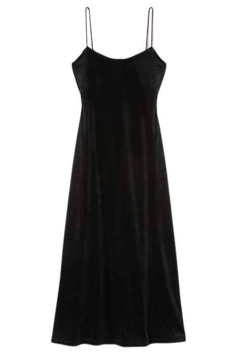 DRESS WITH VELVET JEWEL STRAPS BLACK 3