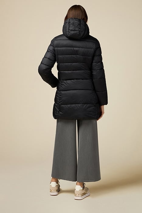 MIDI DOWN JACKET WIRH HOOD BLACK 2