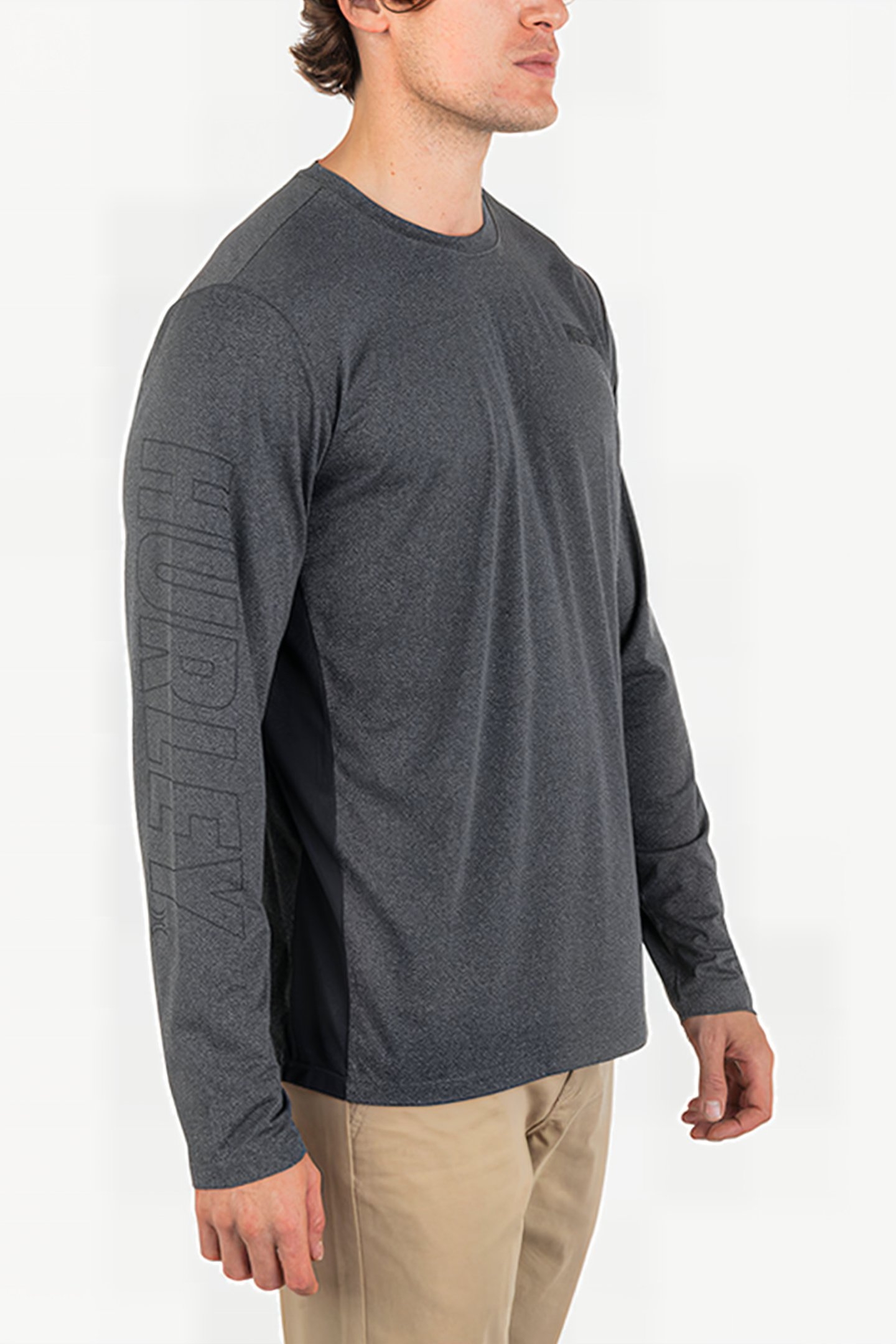 H2O-DRI EASTON FASTLANE LONG SLEEVE BLACK HEATHER 5