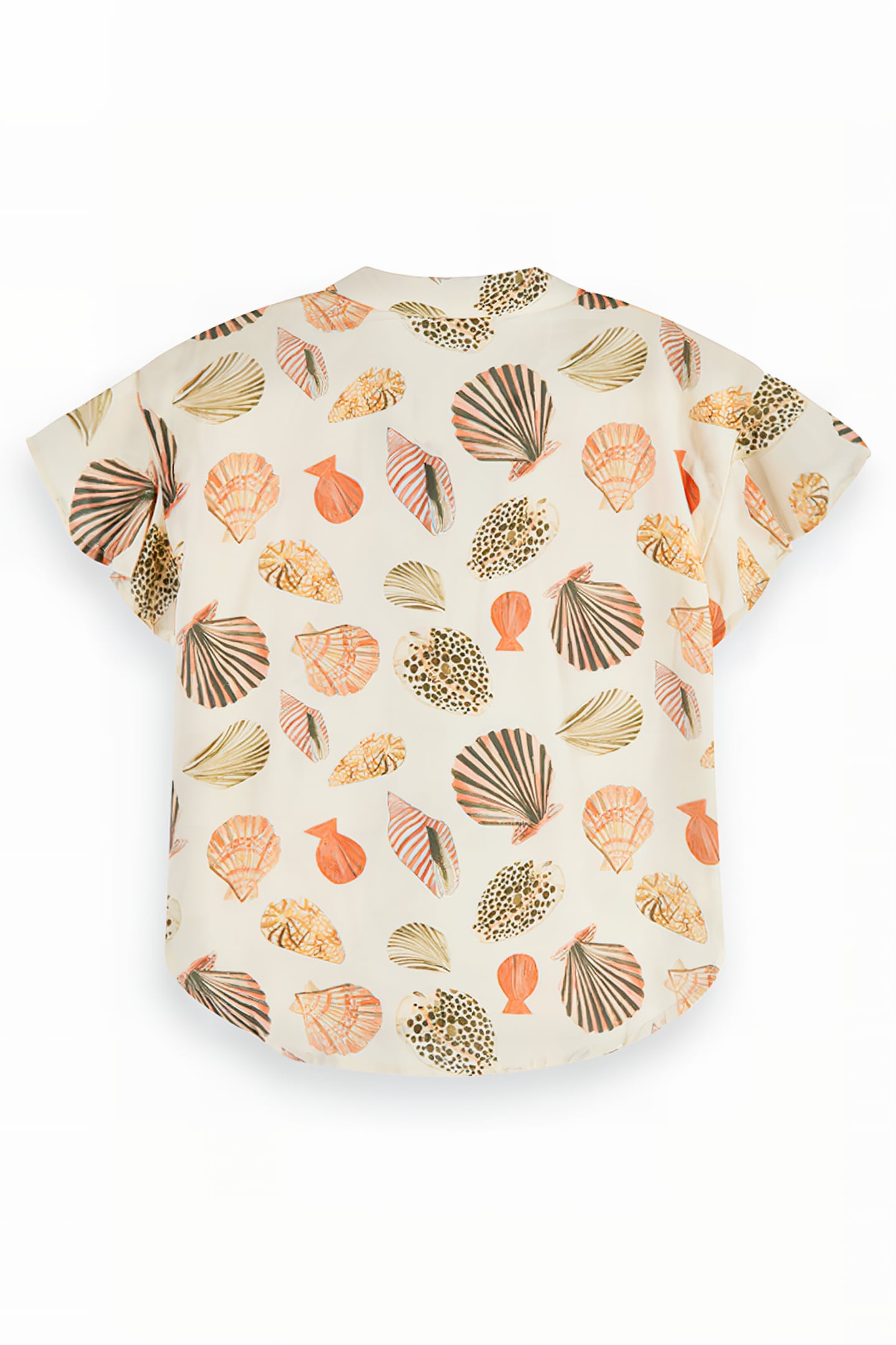 KNOTTED FRONT ALL-OVER PRINTED SHORT-SLEEVED SHIRT SHELLS 2