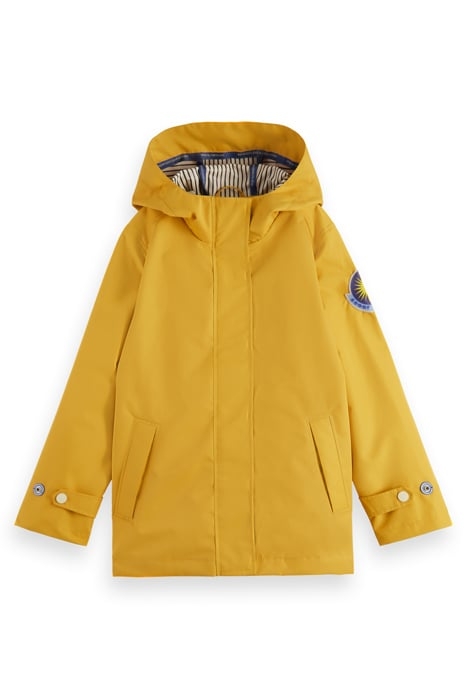 HOODED WATERPROOF PARKA SUN YELLOW 1