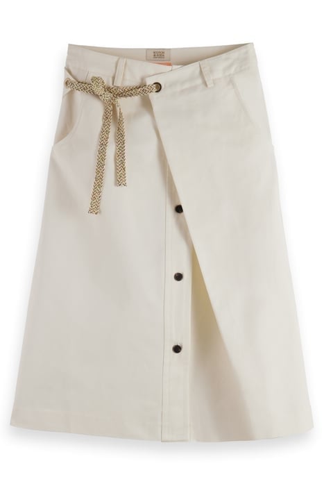 WRAP FRONT MIDI SKIRT SOFT ICE 1