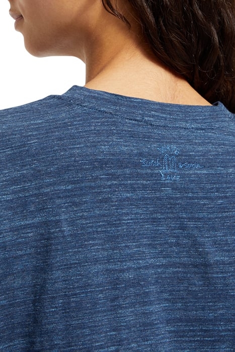 BOXY FIT TIE FRONT MARL T-SHIRT STARNIGHT BLUE 6