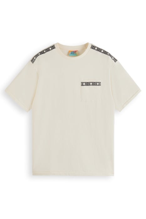 PLACED EMBROIDERY T-SHIRT SHELL 1