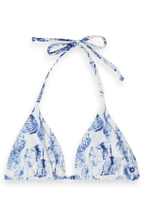 REVERSIBLE BIKINI TOP SHELL BATIK BLUE 1