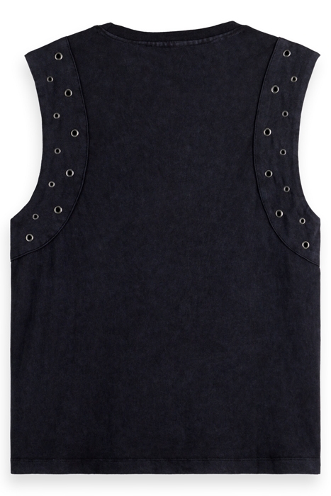 STUDDED PANEL TANK EVENING BLACK 5