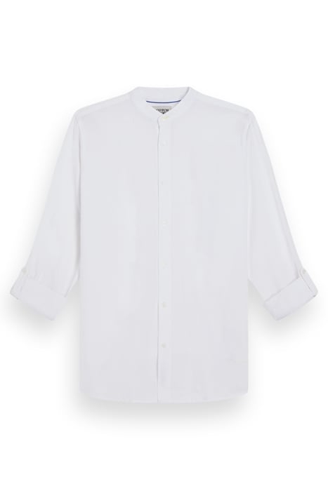 REGULAR FIT COTTON LINEN SHIRT WHITE 4