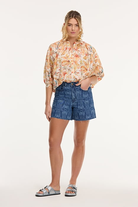 EVELYN BLOUSE FRUITY BLUES ORANGE FRUITY BLUES 3