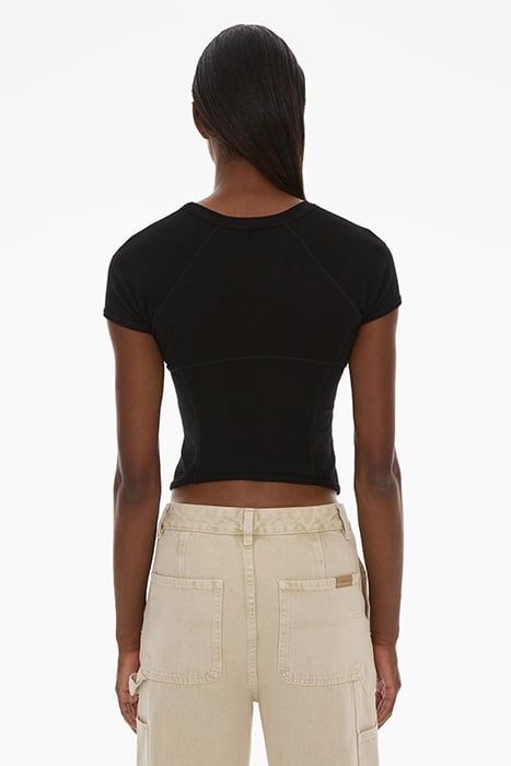 SOFT RIB BABY T MODAL, PIMA COTTON BLACK 2