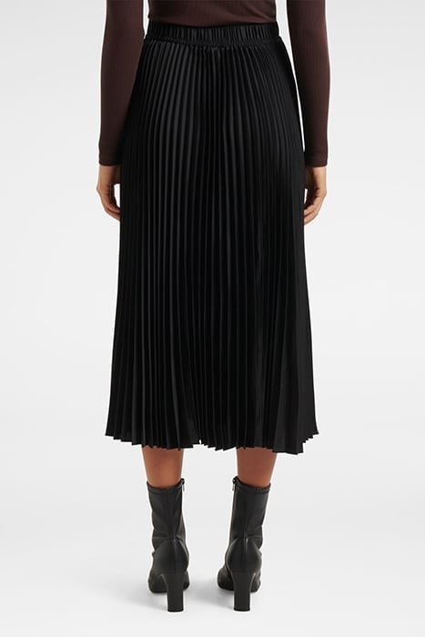 ESTER SATIN PLEATED SKIRT BLACK 2