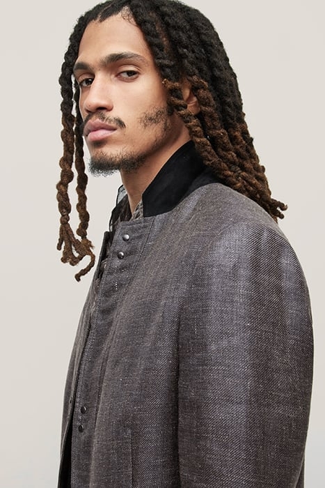 SLIM FIT NOTCH LAPEL JACKET WITH H B CLO DRY FIG 2