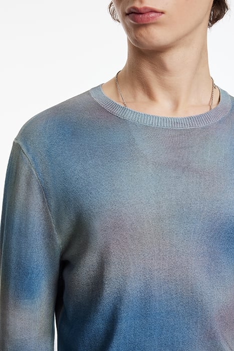 DAHL LS MERCERIZED COTTONWITH SPRAY DYE DUTCH BLUE 3