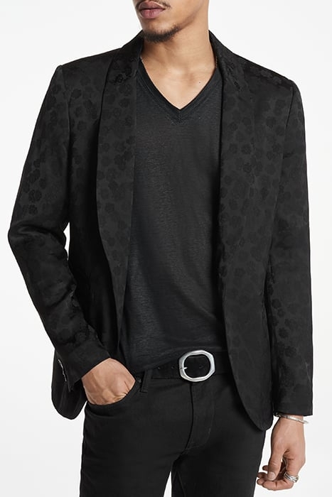 SLIM FIT SHAWL LAPEL JACKET WITH DOUBLE BLACK 1