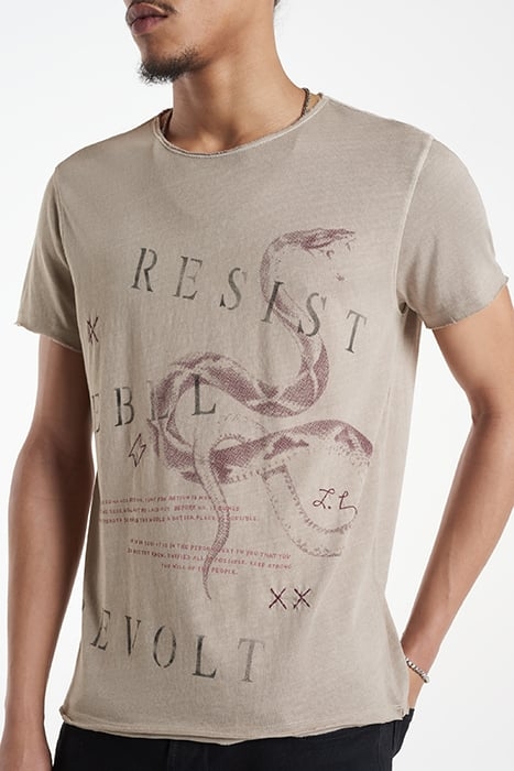 SS RAW EDGE TEE - REVOLT DRIED PETAL 3