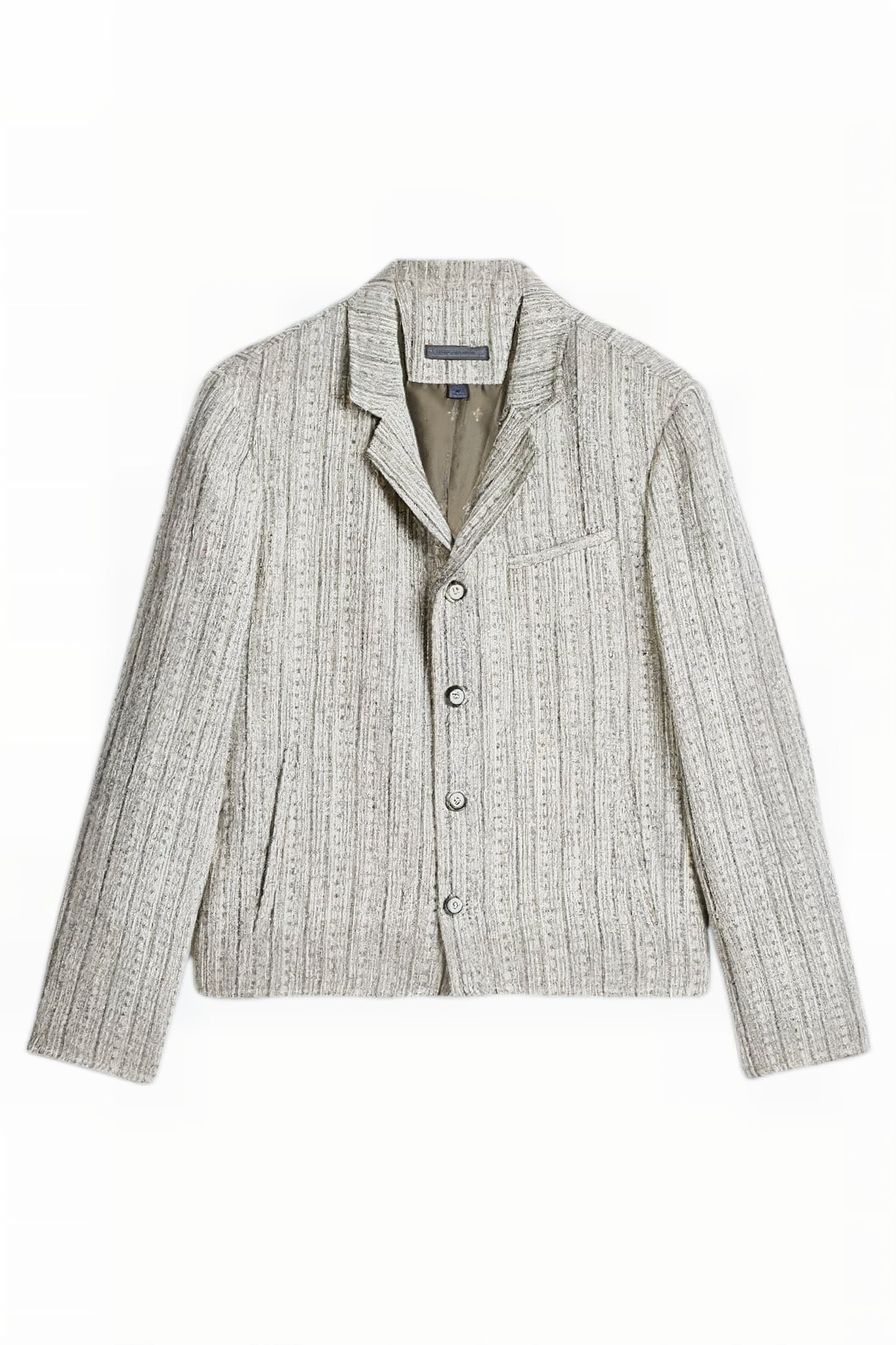 SHORT JACKET WITH WELT CHEST PKT ANGLED BLACK/WHITE 2