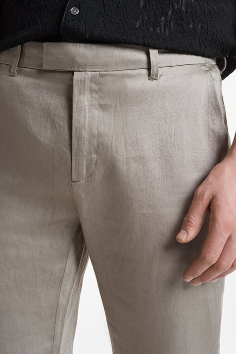 SLIM FIT PANTS WITH WELT HIP POCKET AND DRIED SAGE 3