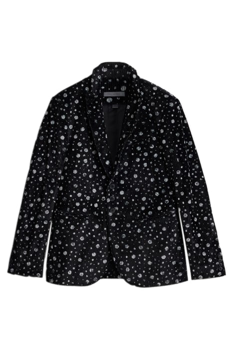 SLIM FIT CONVERTIBLE PEAK LAPEL BUTTON F BLACK 2