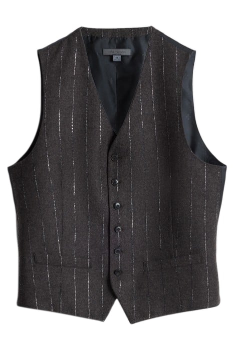 BUTTON FRONT VEST WITH FRONT BODY DARTS ESPRESSO 2
