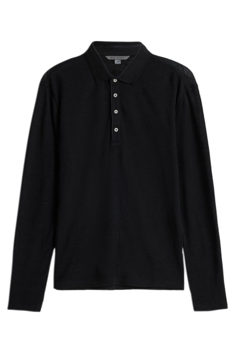 PRESIDIO EASY FIT LS POLO WITH BUCLE TEX BLACK 2