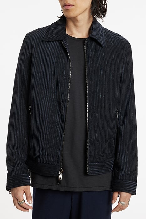SLIM FIT ZIP FRONT JACKET WITH ZIP HIP P NAVY 1