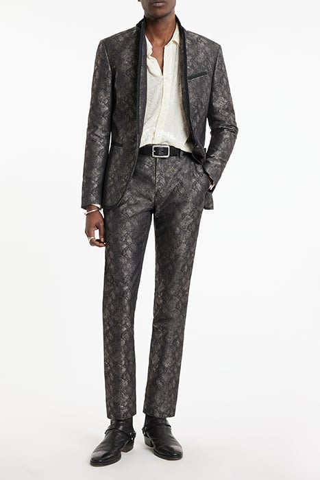 SLIM FIT PANTS WITH WELT HIP POCKET AND ALMOND 2