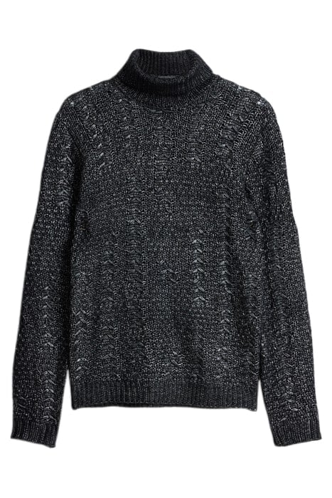 BARCLAY LS TURTLE NECK W RANDOM BREAK CA METAL BLACK 2