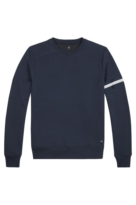 MOORE-BAND | CREW NECK SWEATER NAVY BLUE 1