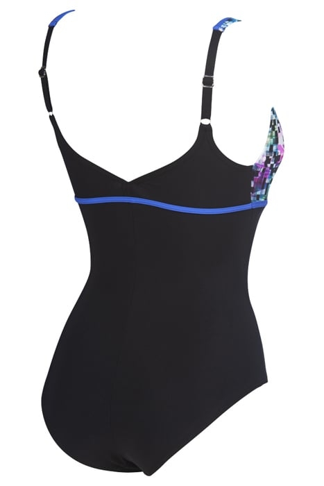 W MISAKI WING BACK ONE PIECE C-CUP BLACK-MULTICOLOR-BRIGHT B 4
