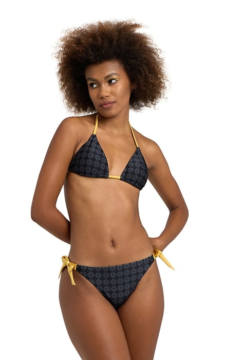 WOMEN'S ARENA 50TH BIKINI TRIANGLE BLACK MULTI-GOLD 1