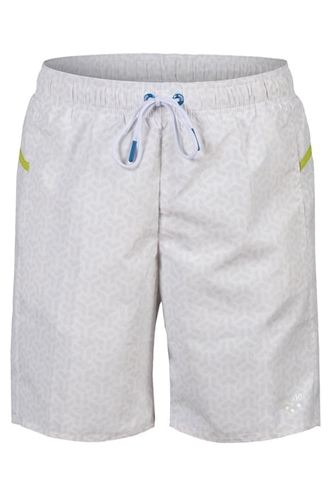 MEN'S ARENA PRO_FILE BEACH BERMUDA PRINT WHITE-SOFT GREEN 4
