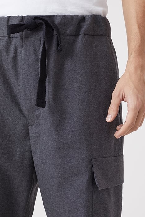 FREEPORT WIDE PANTS DARK GREY MELANGE 6