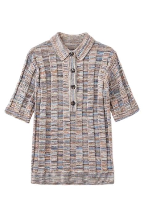 POLO SHORT SLEEVE CHAMBRAY BLUE 4